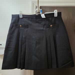 Loft Black Pleated Skirt